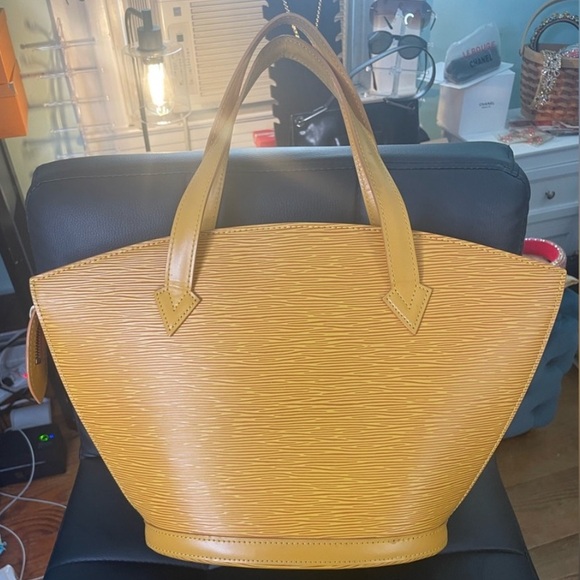 Authentic Louis Vuitton Yellow/Purple Epi Saint Jacques Hand Bag - Picture 3 of 8